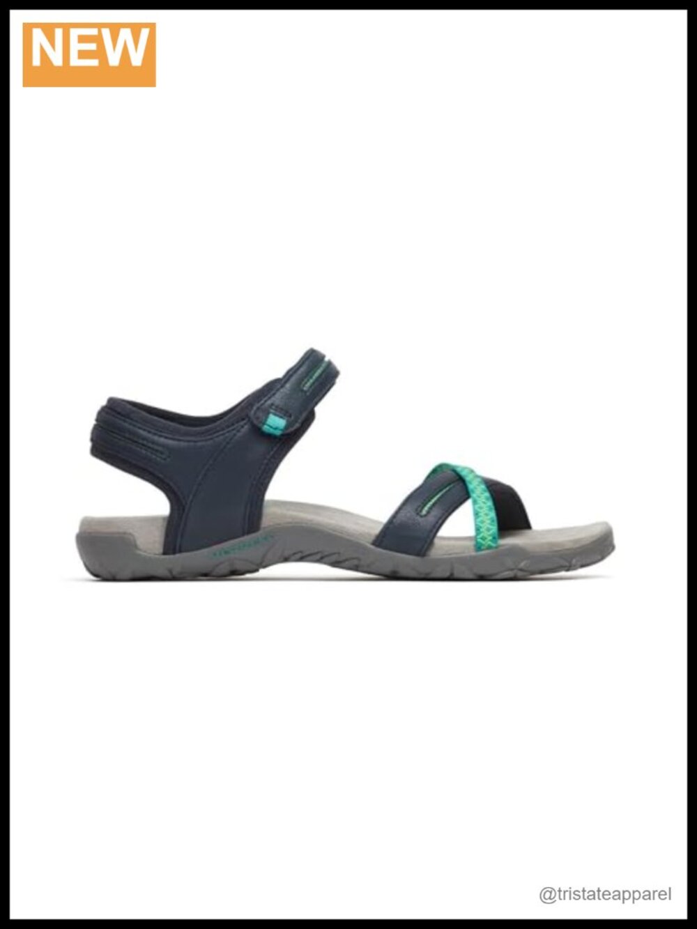 Women's Leather Athletic Sandals With Ankle Strap